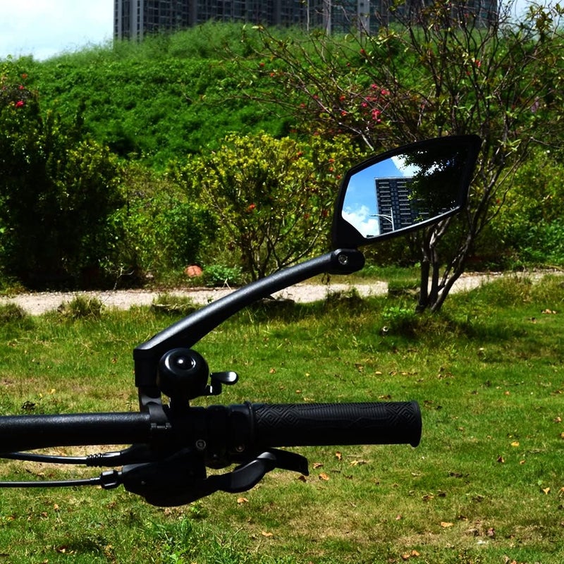 BriskMore Handlebar Bike Mirror, Scratch Resistant Glass Lens, Ajustable and Rotatable Safe Rearview Bicycle Mirror - Image 5